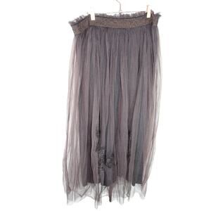 Gentry Portfolio Tulle Maxi Skirt Fairy Whimsy Goth Witchy Plus Size US 14/16